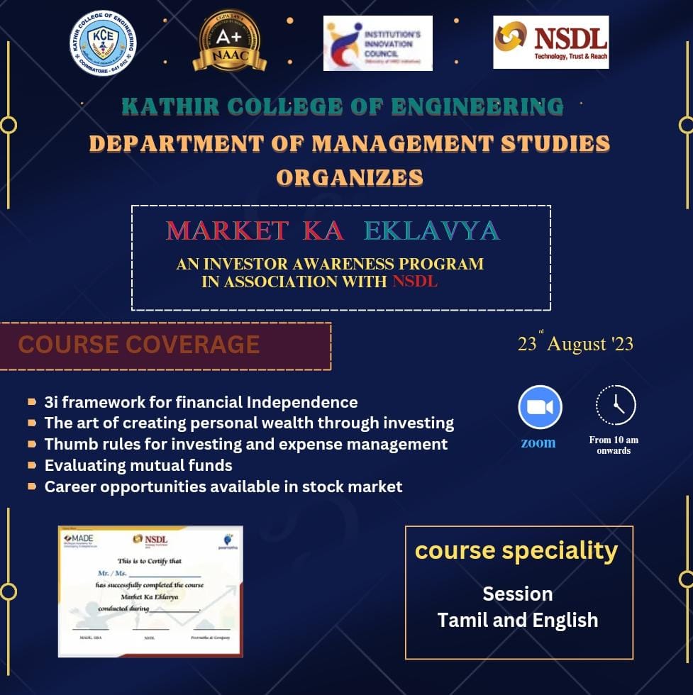 Market Ka Eklavya Entrepreneurship Program @ KCE (1)
